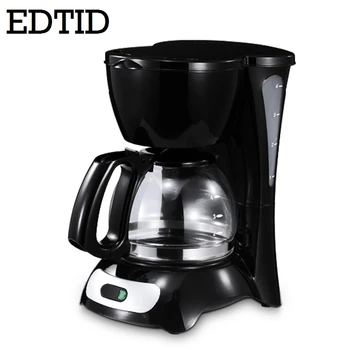  EDTID Автоматическая электрическая кофеварка для латте эспрессо Mini 0,6 л Moka Drip Cafe Американская кофеварочная машина Чайник Бойлер EU