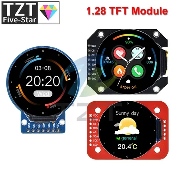   TFT дисплей 1,28 дюйма TFT ЖК-дисплей Модуль круглого RGB 240 * 240 GC9A01 Драйвер 4-проводной интерфейс SPI 240x240 печатная плата для Arduino