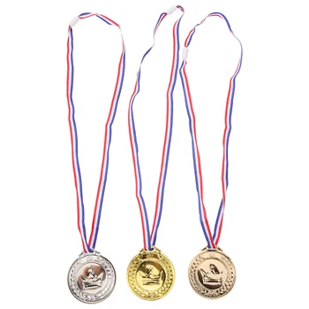  3шт Висячие медали Награда Спортивные медали Медали спортивных соревнований с лентой