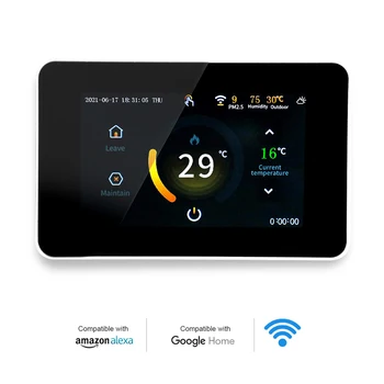  16A Wi-Fi Smart Thermostat 5 + 2 / 6 + 1 / 7 дней Программируемый термостат с голосовым управлением для Google Assistant Alexa 85 ~ 275 В