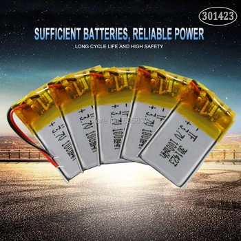  5 шт. 3,7 В полимерная литиевая батарея 301423 Для MEIZU MP3 умная Bluetooth-гарнитура 100 мАч динамик игрушки
