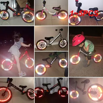  1 ~ 5 шт. Два стиля велосипеда Светоотражающие наклейки Наклейки на колесо Светоотражающие полосы безопасности Наклейки на колесо для детей