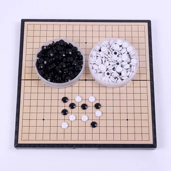  настольные игры игра складной Weiqi акрил черный белый шахматный набор для детей головоломка шахматы настольная игра игрушки подарок