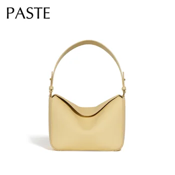  французский евро стиль светло-желтая сумка на одно плечо 100% натуральная кожа женская сумка через плечо роскошная сумка для ежедневного использования