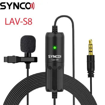  SYNCO LAV-S8 Петличный микрофон Профессиональный 3,5 мм TRRS / TRS Проводной аудио Петличный конденсатор Микрофонный микрофон VS BOYA BY-M1 Лучший подарок