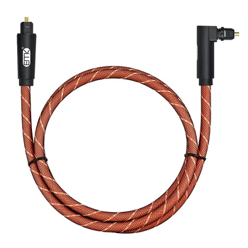  EMK 90 градусов Оптический кабель 5.1 Цифровой звук SPDIF Волоконно-оптический аудиокабель Toslink 1 м