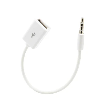  Аудиоадаптер USB на 3,5 мм, штекерный аудиоразъем AUX на USB 2.0 женский кабель для зарядки Кабель-адаптер для автомобильной аудиосистемы