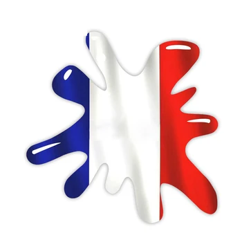  Креативная наклейка на автомобиль Наклейка Новая 3D Французский флаг Мотив Внешний мотоцикл Водонепроницаемый Автомобильные Оконные Аксессуары ПВХ 13 см X 13 см