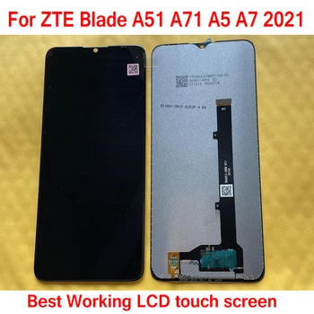  Лучший рабочий ЖК-дисплей Сенсорная панель Экран Дигитайзер в сборе Стеклянный датчик Телефон Pantalla для ZTE Blade A71 A51 A5 A7 2021