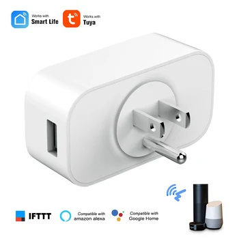   Mini Smart Plug WiFi Power Socket US Tuya APP Таймер дистанционного управления для Amazon Alexa и для голосового управления Google Home/IFTTT