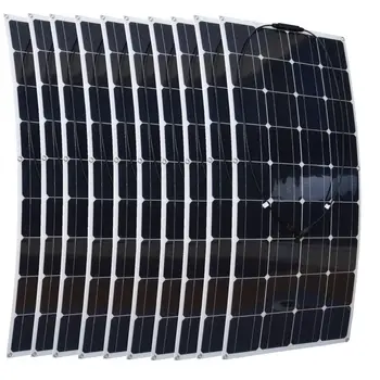  36 ячеек Полугибкая солнечная панель 100 Вт Моно гибкие фотоэлектрические солнечные панели