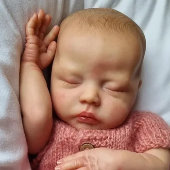 18 дюймов Reborn Baby Doll Новорожденный Мягкое приятное тело Реалистичная 3D-кожа с видимыми венами Высококачественная кукла ручной работы