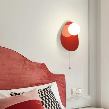  Скандинавский настенный светильник с проводом Современные средневековые кремовые ветровые светильники для гостиной, спальни, кабинета, украшения коридора, светодиодный свет