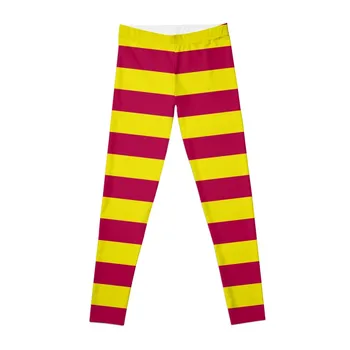  Красные и желтые полосы Леггинсы Тренировочные брюки для девочек Женская спортивная одежда Женские леггинсы