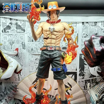  73 см большой One Piece Gk Ace Figure Третья годовщина 1/3 Ace Super Huge Collect Action Статуэтка Статуя Аниме Периферийный подарок