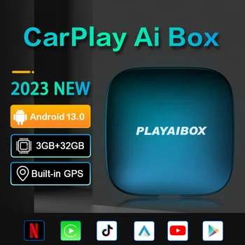  Carplay Ai Box Android 13 Android Auto IPTV Netflix QCM2290 3G + 32G 4G LTE Встроенный Gps WIFI для Mazda Kia VW Skoda Audi Toyata