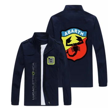  NEW Мужской бутик Racing ABARTH Logo Мужская куртка Куртка на молнии Весенняя и осенняя мода Тонкая куртка Спортивная повседневная куртка