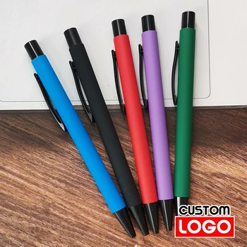   персонализированный пользовательский логотип металлическая шариковая ручка бизнес рекламный офис ручки подарок на день рождения школьные канцелярские принадлежности