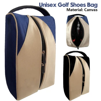  Портативная сумка для обуви для мини-гольфа Холщовая сумка для обуви Держатель мяча для гольфа на молнии Дышащий мешочек Пакет Футбольная сумка Спортивные аксессуары для гольфа