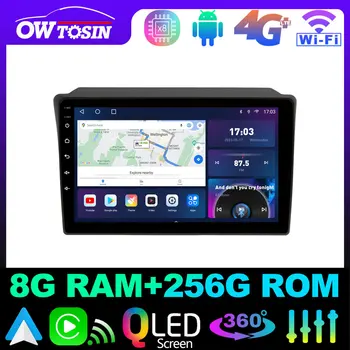  Owtosin QLED 1280 * 720P Android 12 8 + 128G GPS Автомагнитола для Toyota Hilux Surf 4Runner N180 1995-2002 360 Панорамная камера CarPlay