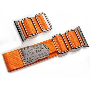  Hemsut Нейлоновые спортивные петли для Apple Watch Ultra Bands 49 мм 45 44 для iwatch 7 5 6 se 3 38 мм 42 мм оранжевый ремешок 3 цвета