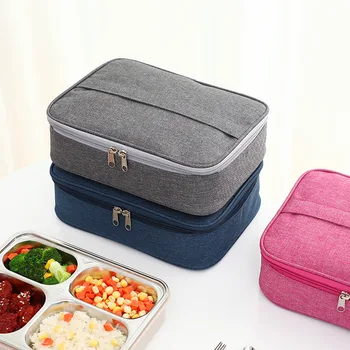  Портативная сумка для ланча Новый термоизолированный ланч-бокс Сумка-холодильник Сумка Bento Pouch Контейнер для ужина Сумки для хранения школьной еды