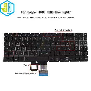  RGB с подсветкой Latin Fit Spain Подсветка испанской клавиатуры для Casper Excalibur G900 для Quanta NLCA NLCB NLCG AENLCP00010 Teclado