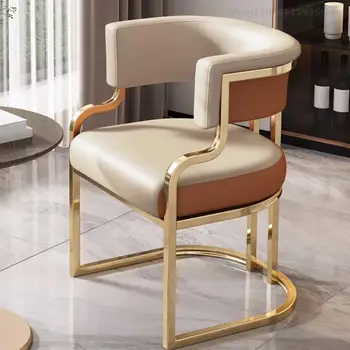  Расслабляющие скандинавские обеденные стулья Офисные кухонные табуреты Дизайнерские обеденные стулья Индивидуальное кресло Мебель Sillas De Comedor