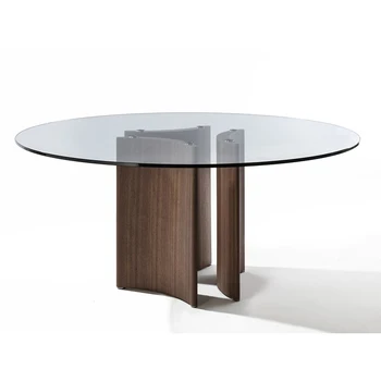  Современный круглый обеденный стол Большой дизайнерский ресторан отеля Обеденный стол на 6 персон
