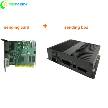  отправляющая карта + передающая коробка linsn TS801d TS802D контроллер видеосветодиодного экрана
