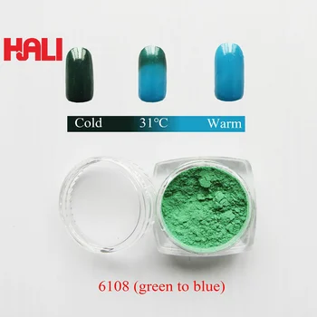   Продам чувствительный к температуре пигмент от цвета до цвета термохромный порошок горячий активный пигмент 31C от зеленого до синего 1 лот = 10 г бесплатная доставка.