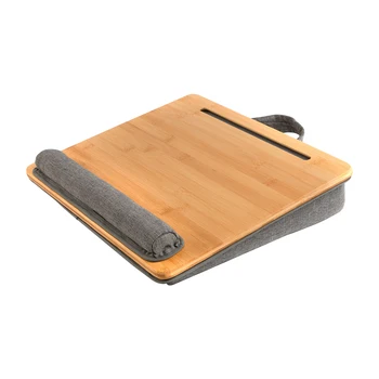   Легкая подставка для планшета Прочный универсальный дизайн домашней ручки Деревянный настольный ноутбук Коврик для мыши с мягкими карманами для хранения подушки