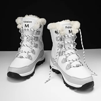  Женские ботильоны Уличная походная обувь Зимние сапоги Противоскользящая уличная обувь Удобные ботильоны на платформе Сохраняют тепло Зимние сапоги