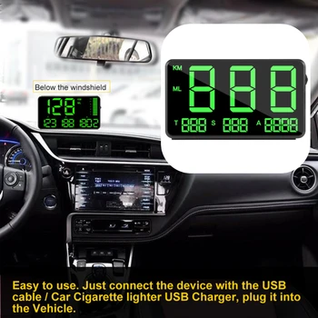  C80 C90 C60S Универсальный автомобильный проекционный дисплей Высота GPS Спидометр Сигнализация о превышении скорости Цифровой HUD для автомобиля Мотоцикл