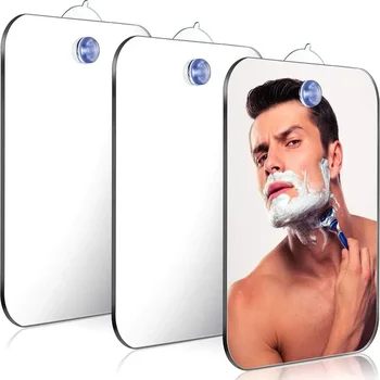  Портативное зеркало для макияжа без запотевания Водонепроницаемое акриловое зеркало для бритья висячего типа Квадратное зеркало для бритья 13 * 17 см Товары для ванной комнаты