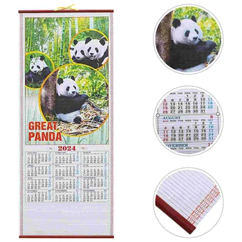 Календарь Пустой Лунный Декоративный Бумажный Настенный Ежемесячный Большой Новый Год Традиционный Китайский Календарь Свиток Висячий Календарь