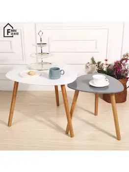  2 шт. Приставной столик треугольной формы / скандинавская простота, современная дизайнерская мебель, минималистичный деревянный журнальный столик, чайный столик