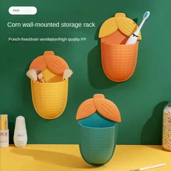  Креативный новый ящик для хранения кукурузы, стена ванной комнаты без перфорированной полки, настенные палочки для еды, слив для зубной щетки, полка для хранения