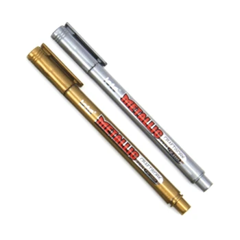  Металлические акриловые ручки для рисования на различных поверхностях Золотые и серебряные маркеры Тонкий наконечник на водной основе QX2A