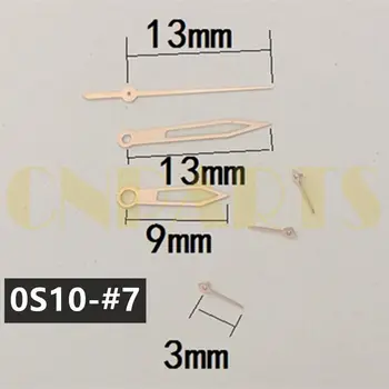  13 мм Розово-золотистая отделка Зеленый люм Стрелки для механизма Miyota 0S10