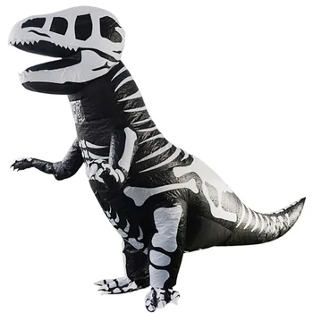  Новый надувной костюм динозавра Тираннозавр Скелет Взрослые Дети Костюм Динозавра Карнавал Косплей Вечеринка Маскарадный Костюм День Рождения Взрыв Наряды