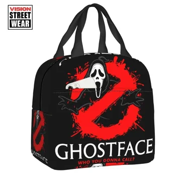  2023 Новая изготовленная на заказ сумка для обеда Ghostface Busters Женские изолированные ланч-боксы с термоохладителем для детей Школьные сумки 2022 Женская сумка для завтрака