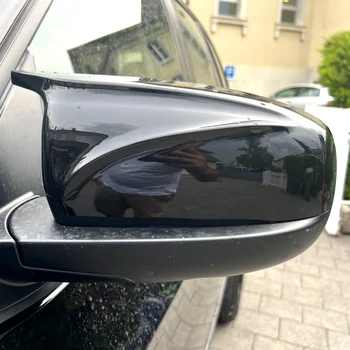 Ярко-черный/ABS 2x Крышка зеркала X5 X6 Автомобильная боковая крышка зеркала заднего вида Замена корпуса для BMW X5 X6 E70 E71 2007-2013