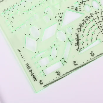  2022 Новый шаблон инструмента для геометрического рисования в форме прямоугольника, круга, линейка, студенческие канцелярские принадлежности