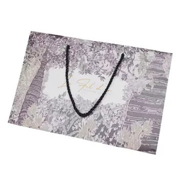  SENCAI Индивидуальные подарочные пакеты с логотипом Косметический матовый серый офсетный пакет с офсетной печатью из золотой фольги