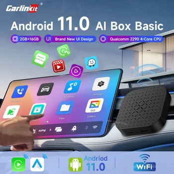  Carlinkit Android 11 Tv Box Ai Box Basic Wireless Android Auto Wireless CarPlay Smart Box Поддержка Youtube Netfilx Play Store