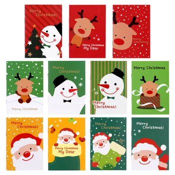  Рождественский мультяшный блокнот Блокнот Санта-Клаус Записная книжка Карманный снеговик