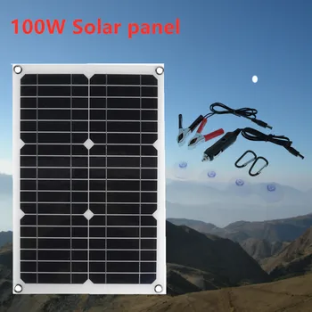  100 Вт Солнечная панель 18 В USB Солнечные батареи для автомобиля Яхта RV Лодка Moblie Телефон Зарядное устройство