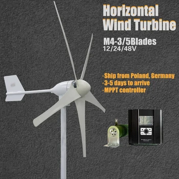  10000 Вт 10 кВт Генератор ветряной турбины с бесплатной энергией 5 лопастей с гибридным контроллером MPPT и автономным системным инвертором для домашнего использования
