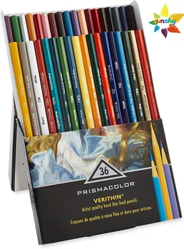  США Цветные карандаши Prismacolor Premier Verithin, Разные цвета, 36 карандашей, Упаковка 1 коробка (2428)